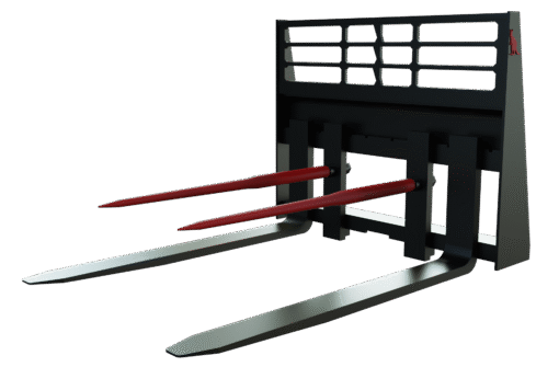 2T Tractor 1200mm Fixed Pallet Forks + Hay Spear Combo